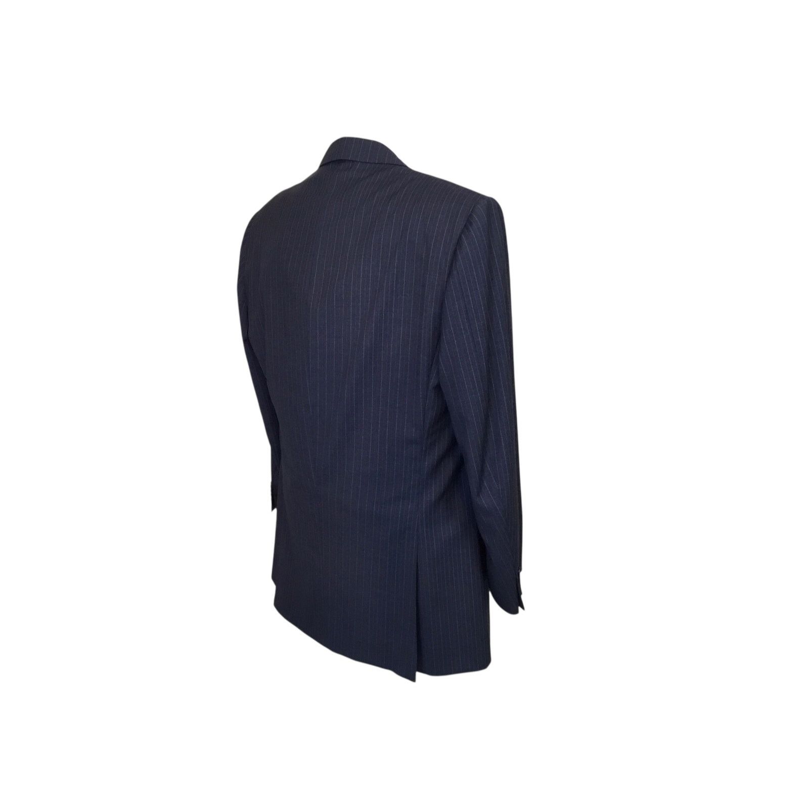 Canali Canali Navy Pinstripe Wool Suit Coat - Made in Italy Size 44R - 7 Thumbnail