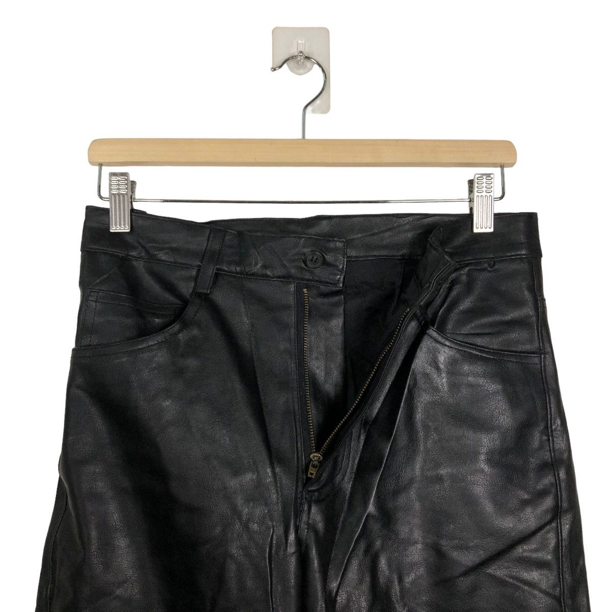Genuine Leather 🔥90’s Vintage Genuine Leather Pants Fellow Issey Miyake Size US 28 / EU 44 - 9 Thumbnail
