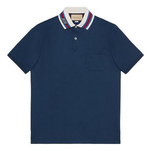 Gucci o1loc1c0226 768630 Cotton Piquet Polo Shirt With Square GG Size US L / EU 52-54 / 3 - 1 Thumbnail