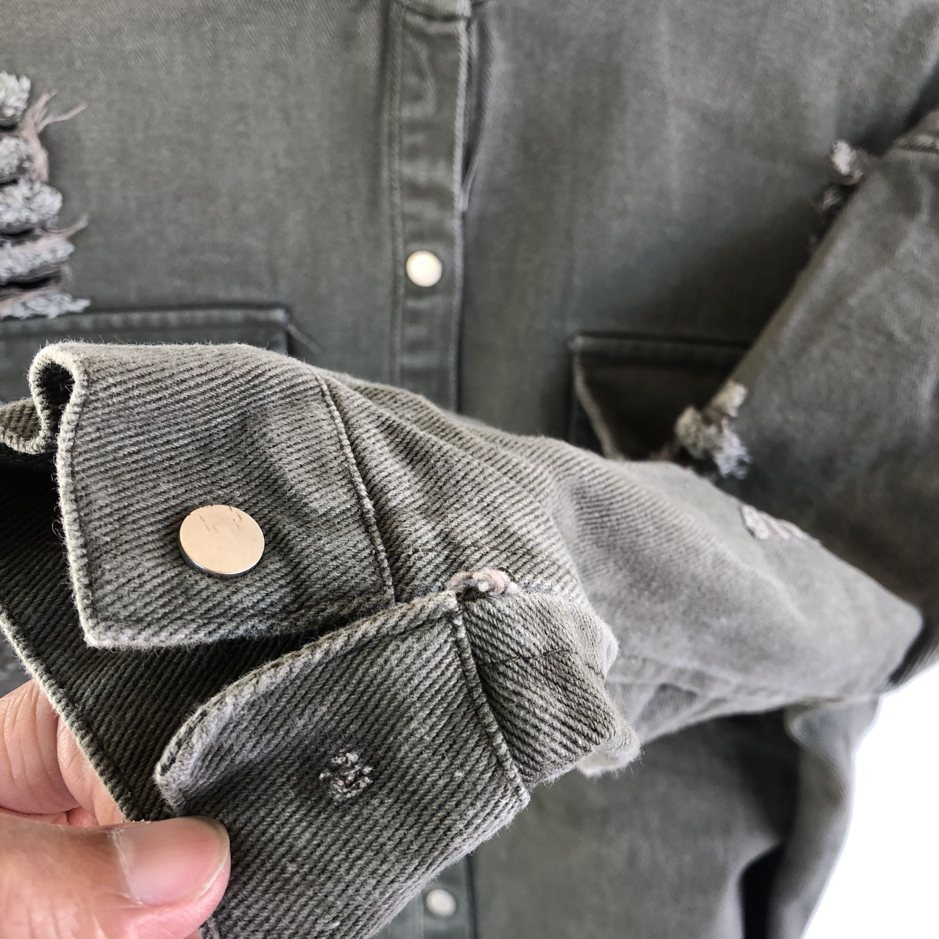 If Six Was Nine Vintage Modern Romantic Distressed Spike Jeans Jackets Size US M / EU 48-50 / 2 - 7 Thumbnail