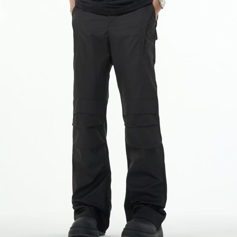 Japanese Brand × Vintage Casual Black Micro Flare Pleated Work Trousers Size US 32 / EU 48 - 5 Thumbnail