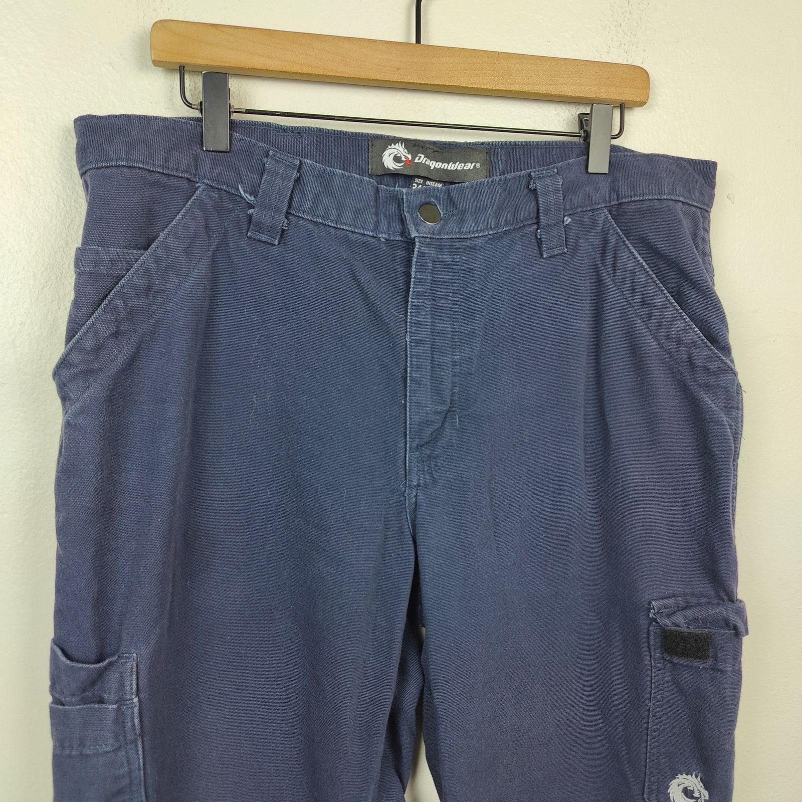 Other Dragonwear FR Pants Mens 34x34 Navy Blue Workwear Size US 34 / EU 50 - 2 Thumbnail