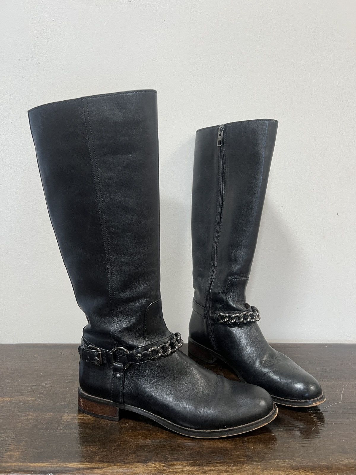 Coach Coach “Mabel” | Y2K Black Leather Chain Harness Riding Boots Size US 7 / IT 37 - 3 Thumbnail