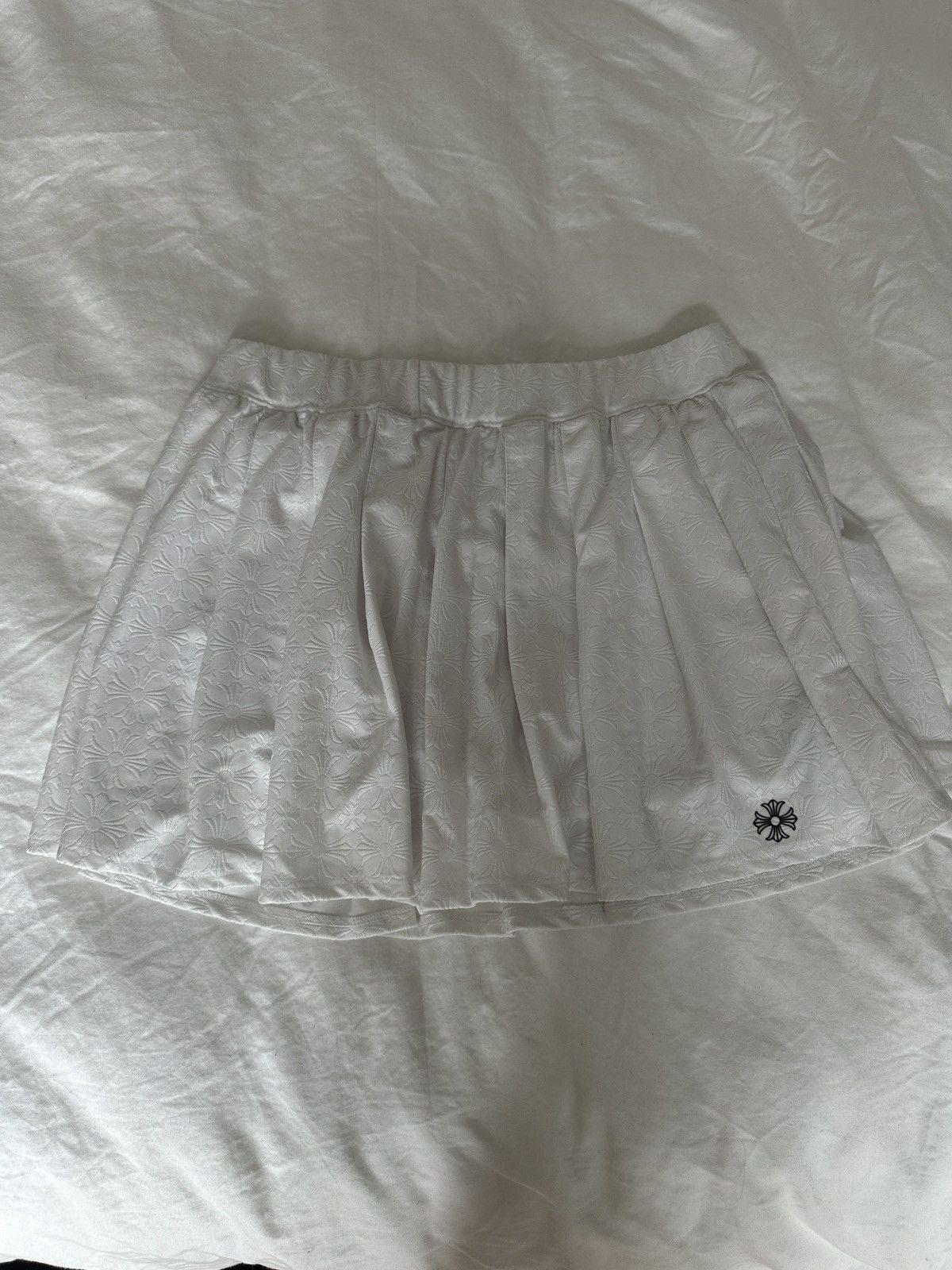 Chrome Hearts Chrome Heart Mini Horseshoe White Pleated Skirt Size Large Size L / US 10 / IT 46 - 2 Thumbnail