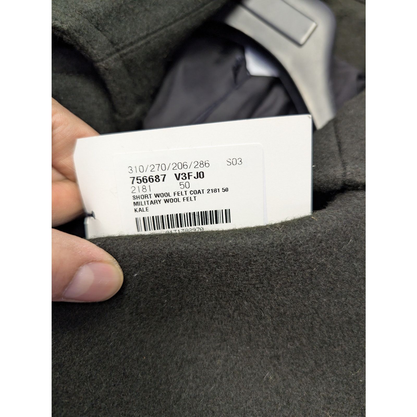 Bottega Veneta o1rshd1 Short Wool Felt Coat in Military Dark Green / Kale Size US M / EU 48-50 / 2 - 23 Thumbnail