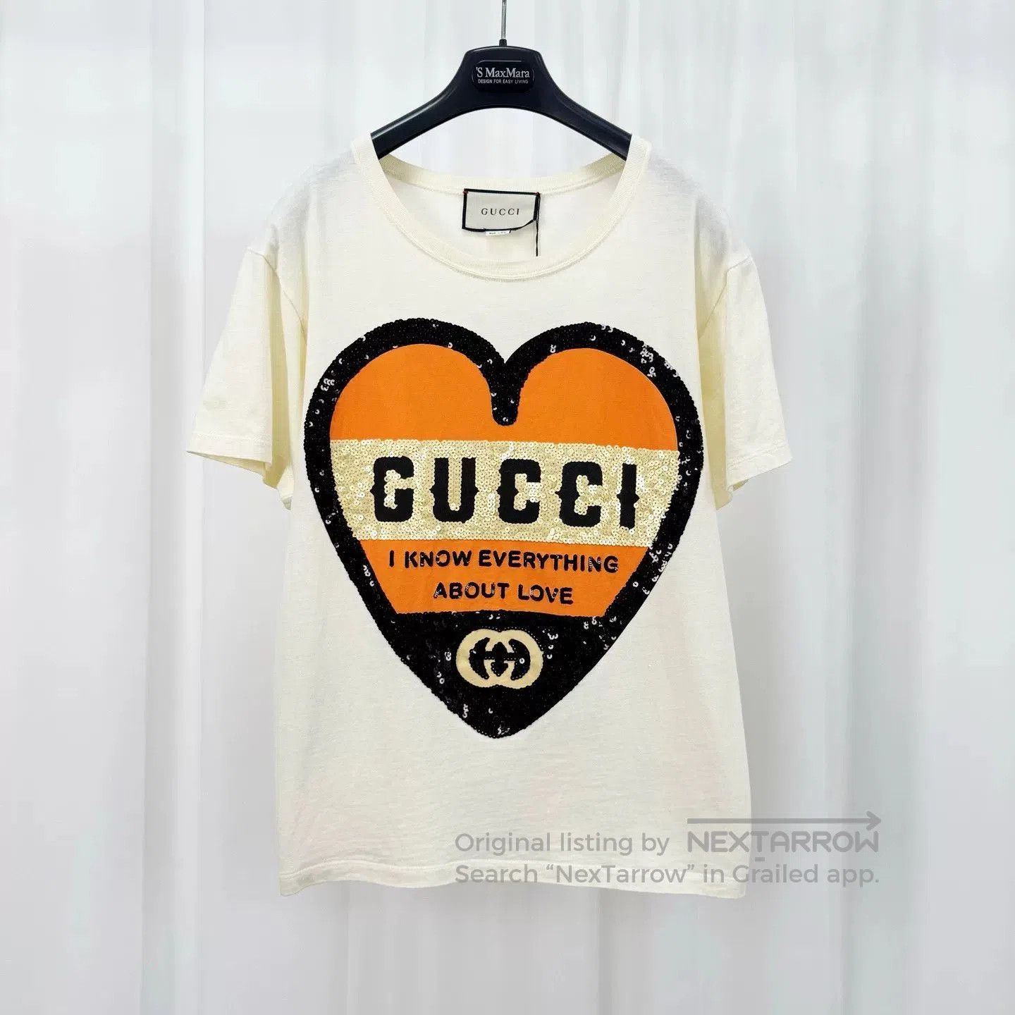 Gucci Gucci Sequin Heart Letter Short-Sleeve. Size XS / US 0-2 / IT 36-38 - 1 Thumbnail