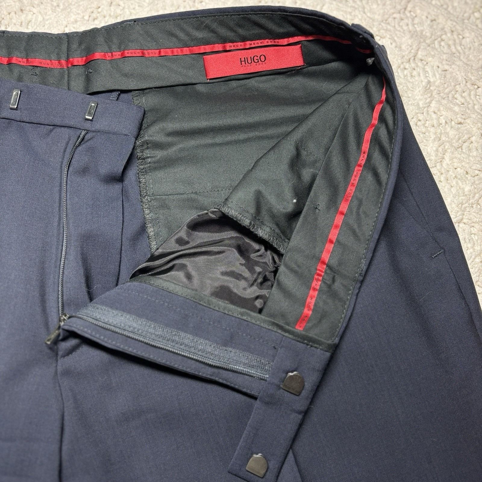Hugo Boss Hugo Boss Diesselstrasse Slim Fit Suit Jacket Navy sz 38R W3 Size 38R - 15 Thumbnail
