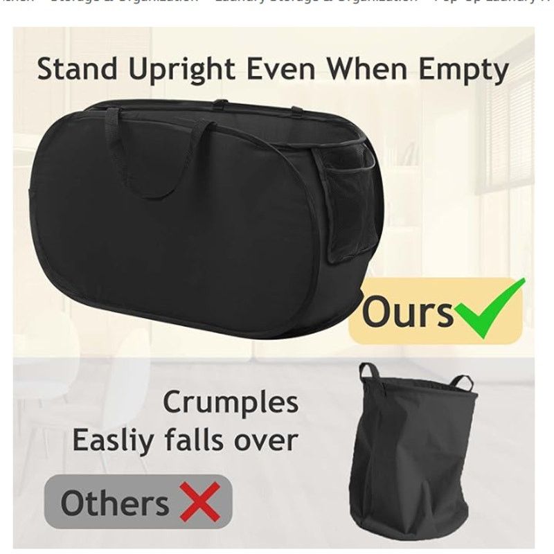 The Unbranded Brand Polyester Pop-up Laundry Hamper, 70L(18.5 Gal) Size ONE SIZE - 5 Thumbnail