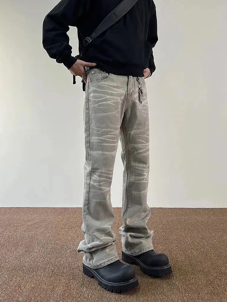Japanese Brand × Jean Straight tube washed smoke grey jeans Size US 30 / EU 46 - 1 Thumbnail