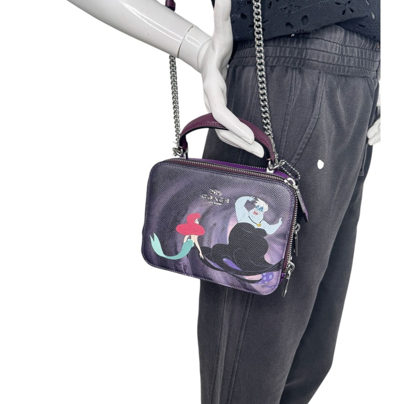 Coach Disney X Coach Box Purple Crossbody Ursula Little Mermai Size ONE SIZE - 3 Thumbnail