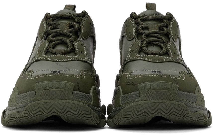 o1srvl11e0424 Triple S Logo/L/F Sneakers in Khaki/Black