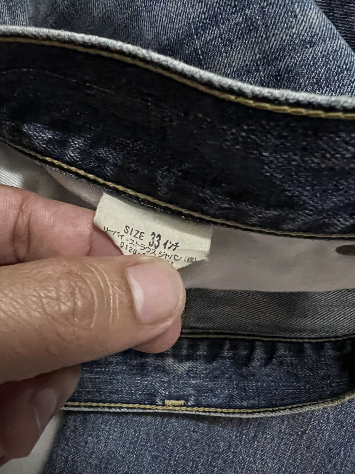 Levi's 💥Baggy💥Vintage LPC Levis 502 Faded Distressed Jean Size US 33 - 19 Thumbnail
