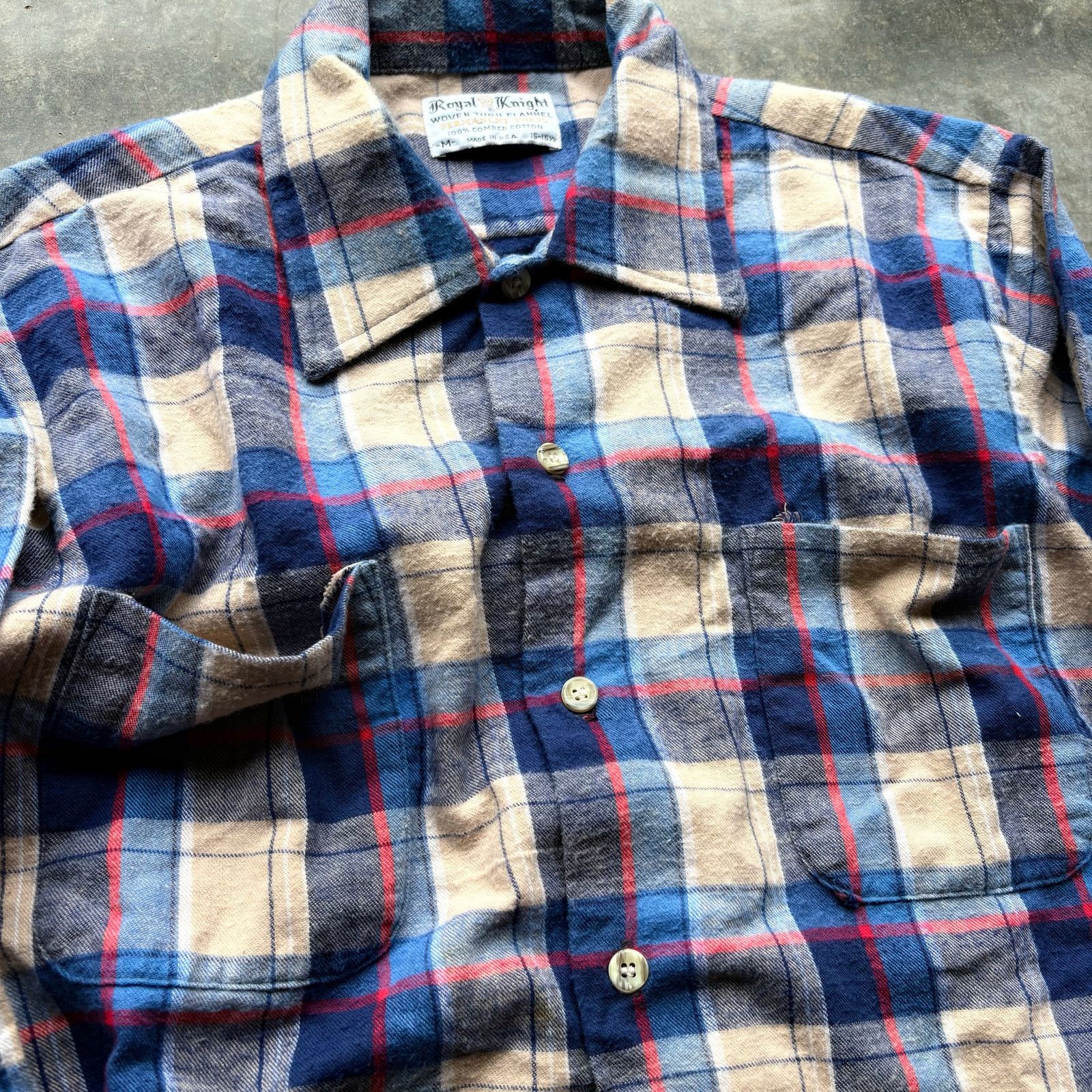 Vintage True Vintage Button Up Flannel Shirt Size US M / EU 48-50 / 2 - 2 Thumbnail