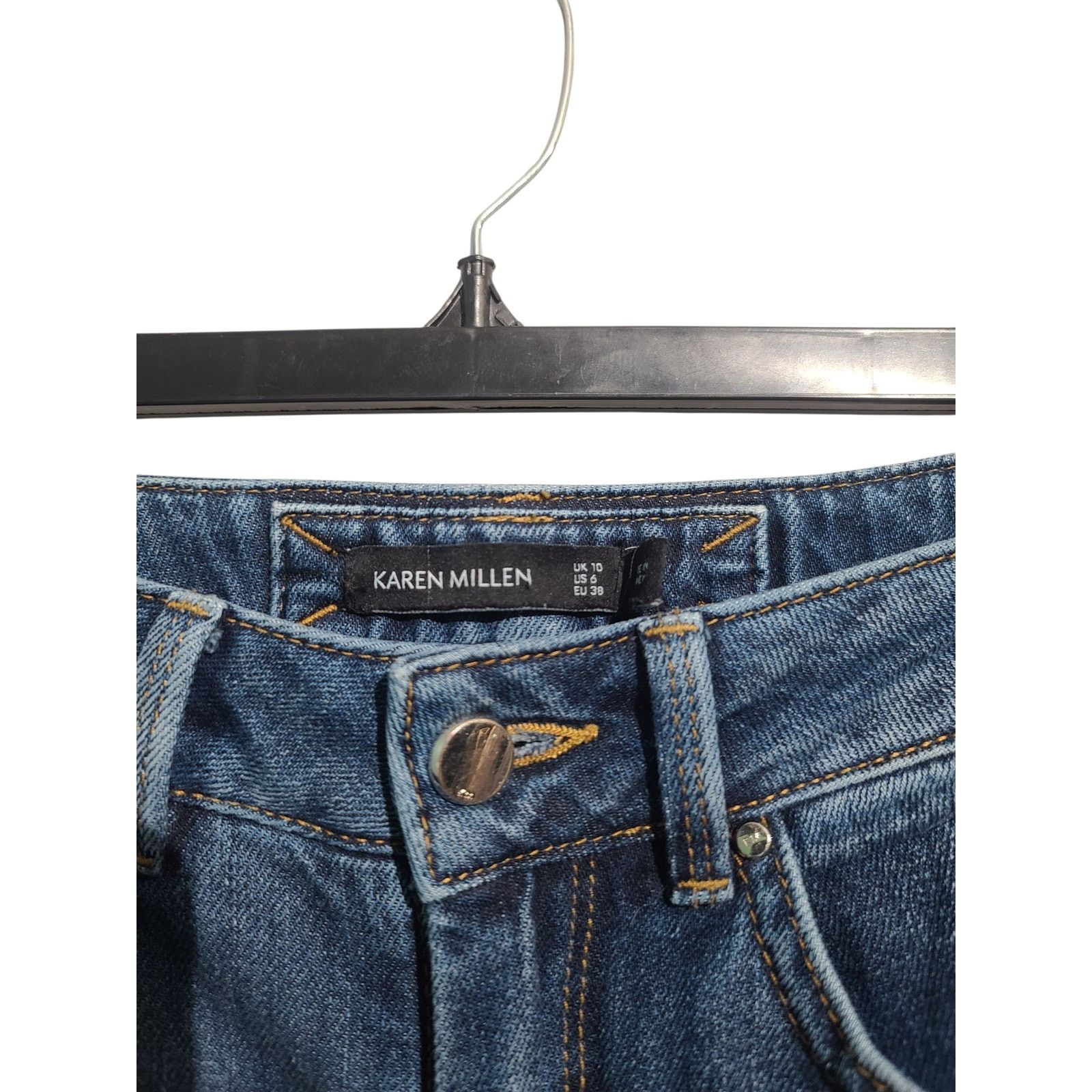 Karen Millen Karen Millen High Rise Tapered Straight Leg Jeans Size 6 Size 28" / US 6 / IT 42 - 5 Thumbnail