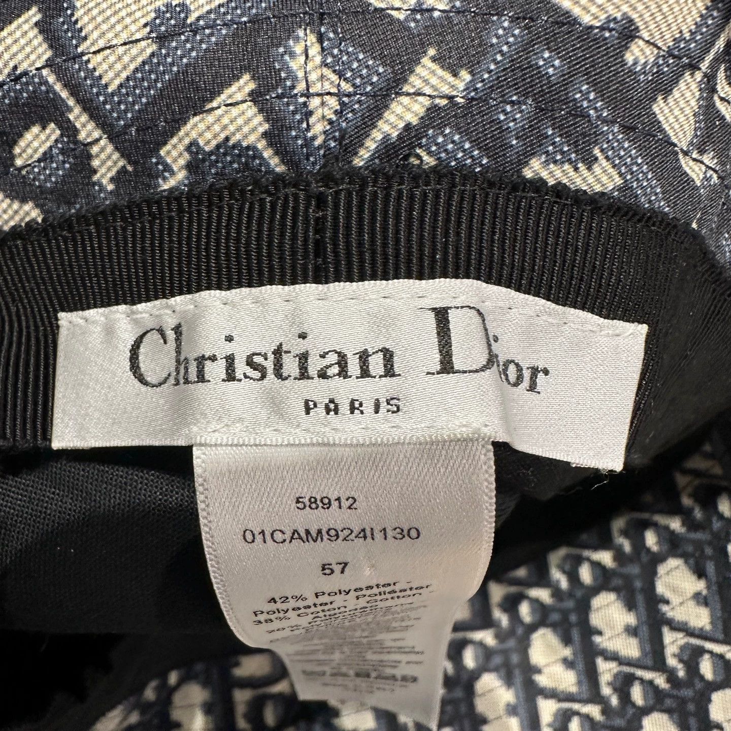 Christian Dior Monsieur Dior feb166 ripple tassel monogram bucket hat 57cm Size ONE SIZE - 3 Thumbnail