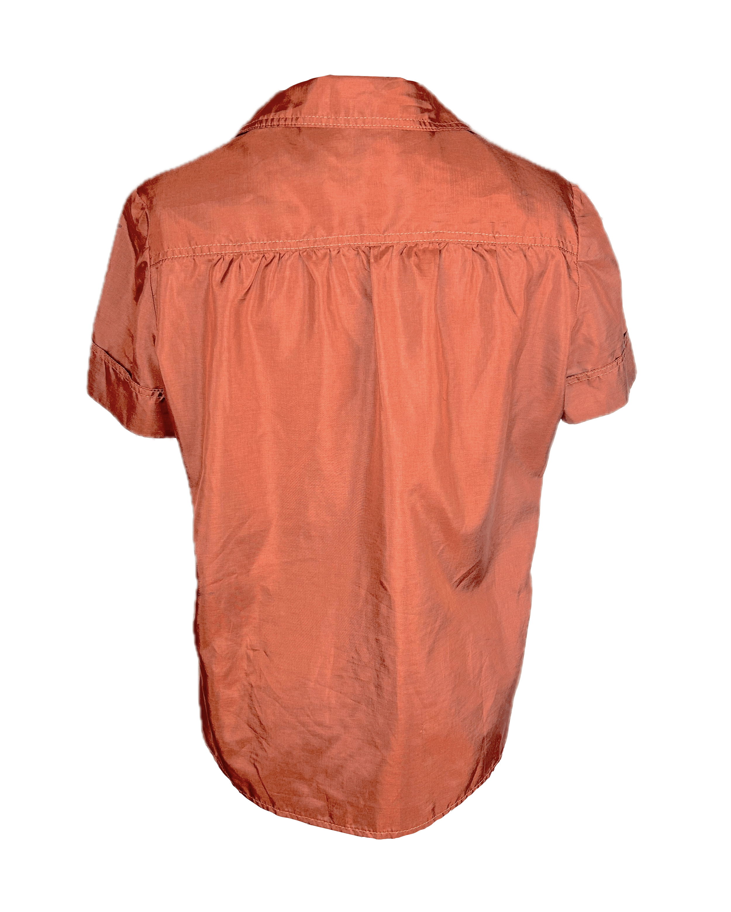 Vintage 1970's Burnt Orange Blouse Size L / US 10 / IT 46 - 3 Thumbnail