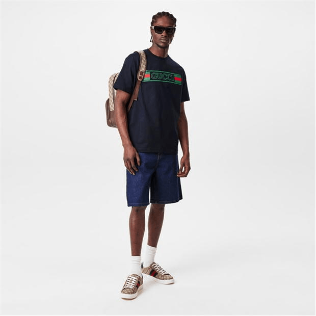 Gucci Web Box Logo T-Shirt Size US L / EU 52-54 / 3 - 6 Thumbnail
