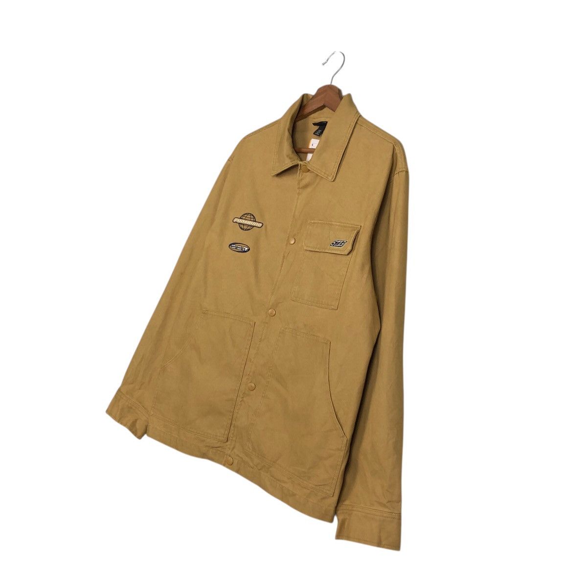 Vintage Rich Yellow Chore Work Jacket H&M Multi Pocket Issey Miyake Size US S / EU 44-46 / 1 - 3 Thumbnail