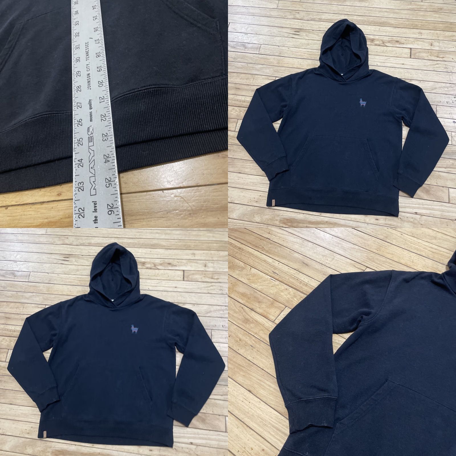 tentree Tentree Hoodie Black Men L Organic Cotton Blend Embroidered Rainbow Alpaca Logo Size US L / EU 52-54 / 3 - 9 Thumbnail