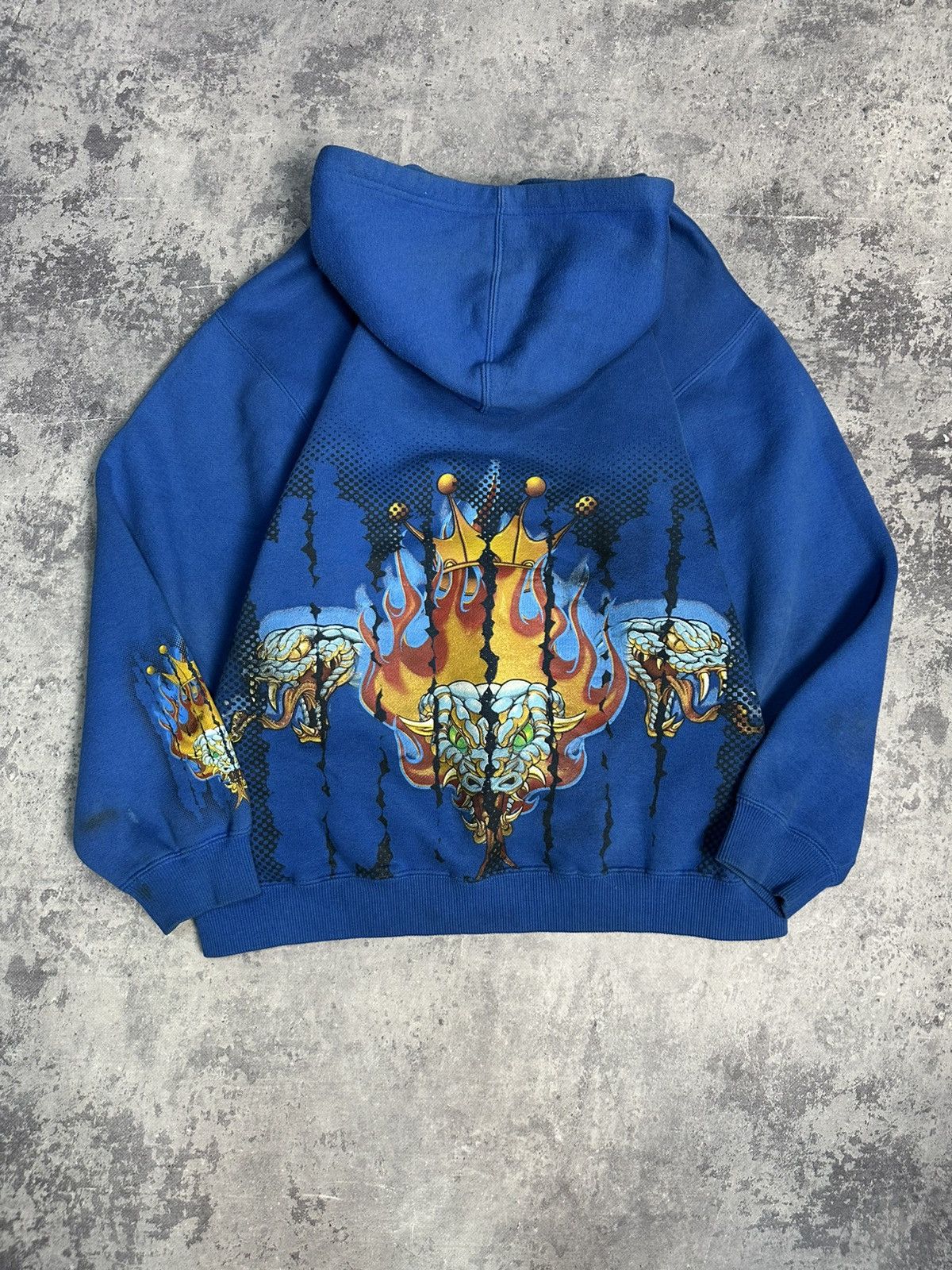 JNCO Vintage Y2K JNCO jeans crown blue hoodie sweatshirt Size US XL / EU 56 / 4 - 4 Thumbnail