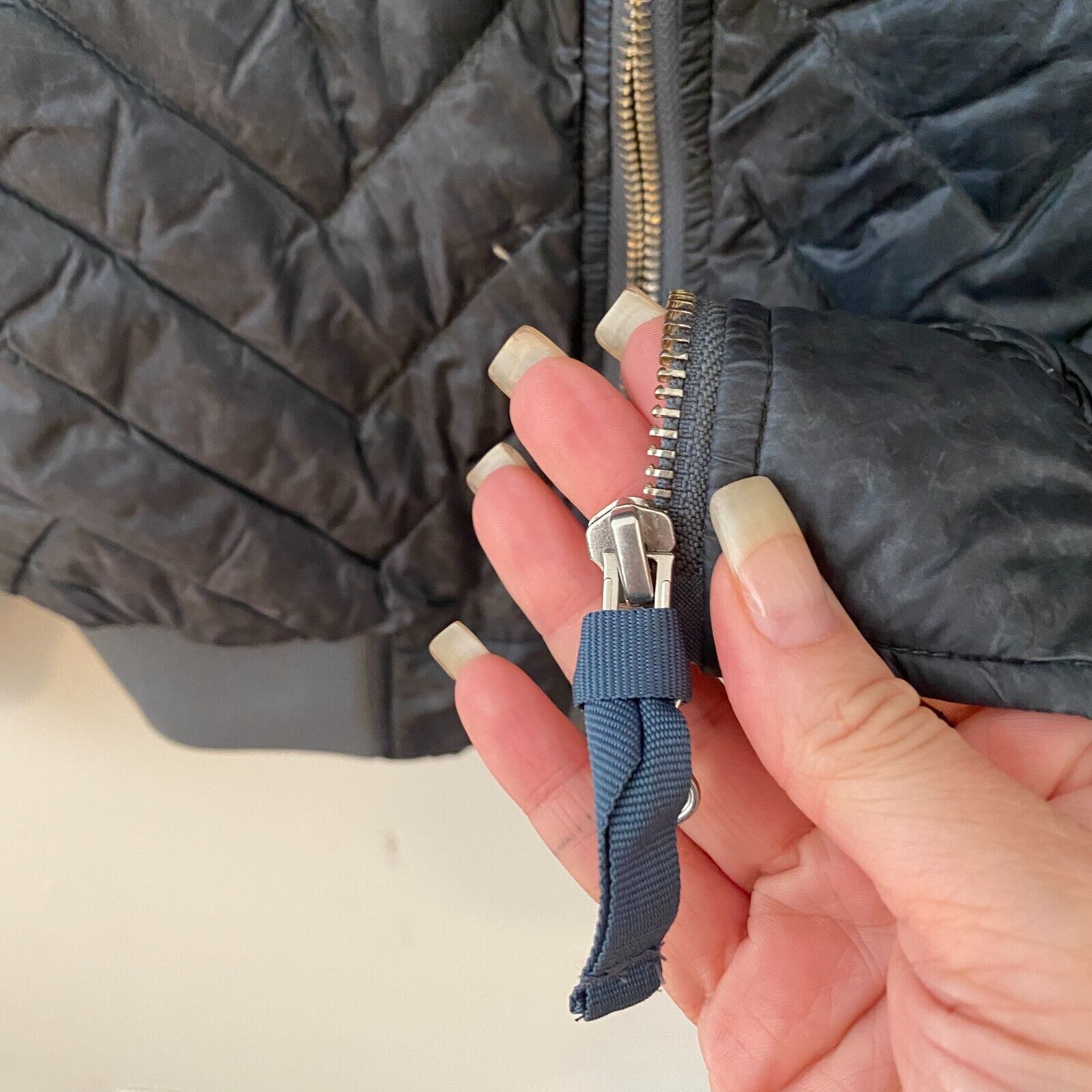 Other Blauer Nylolite Blue Gray Quilted Down Bomber Jacket Coat M Size M / US 6-8 / IT 42-44 - 6 Thumbnail