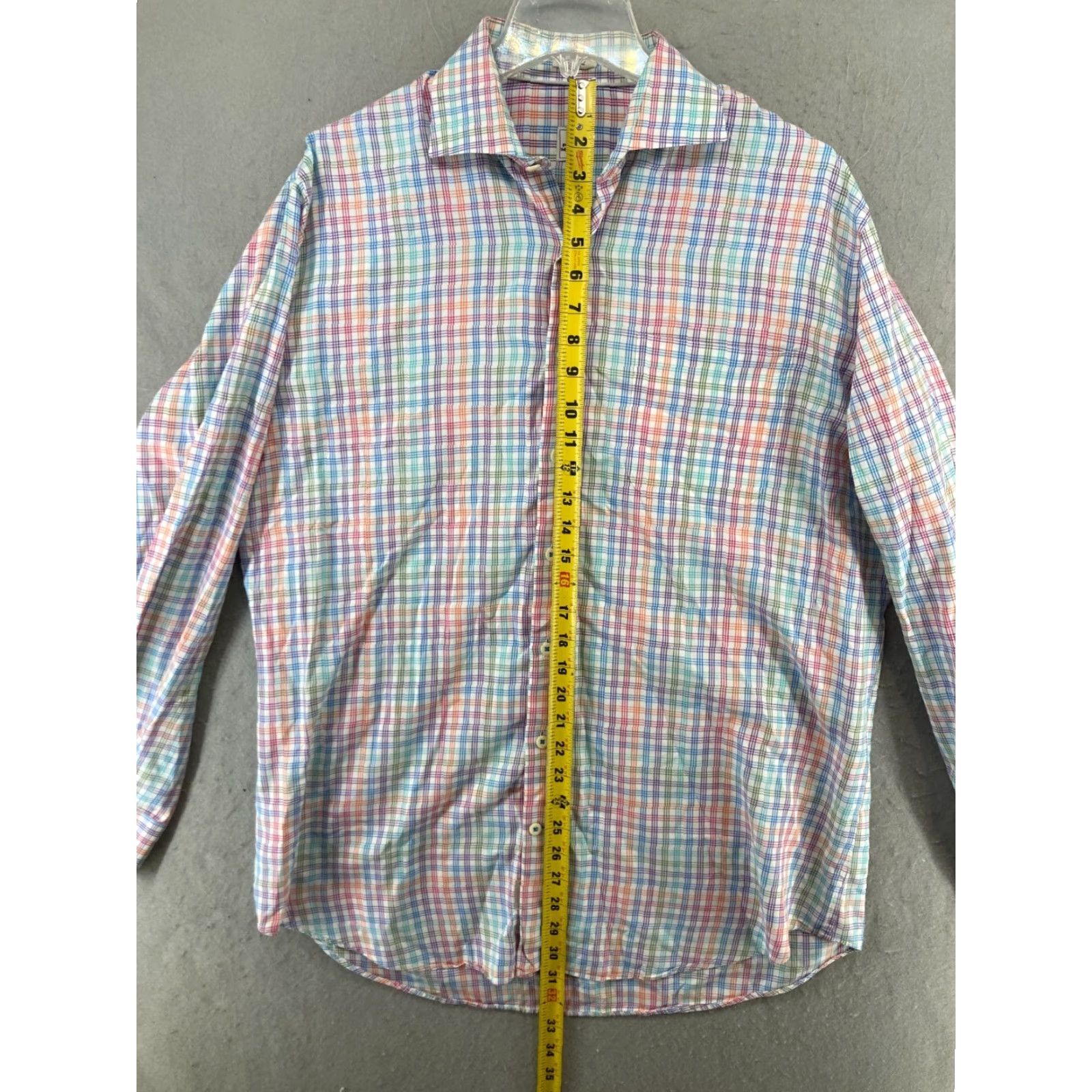 Peter Millar Peter Millar Mens Shirt XL Multicolor Check Button Up Size US XL / EU 56 / 4 - 3 Thumbnail