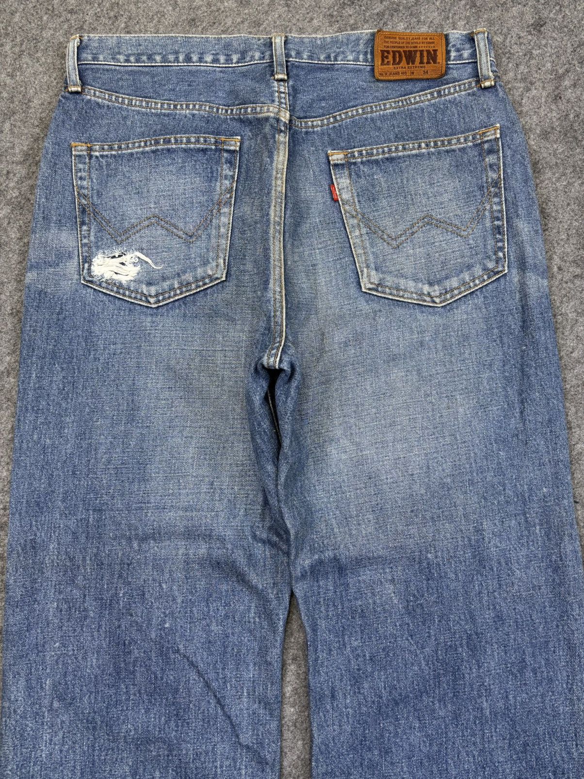 Edwin 💥Baggy💥Rare Edwin Wide Extra Extreme Distressed Denim F956 Size US 34 / EU 50 - 9 Thumbnail