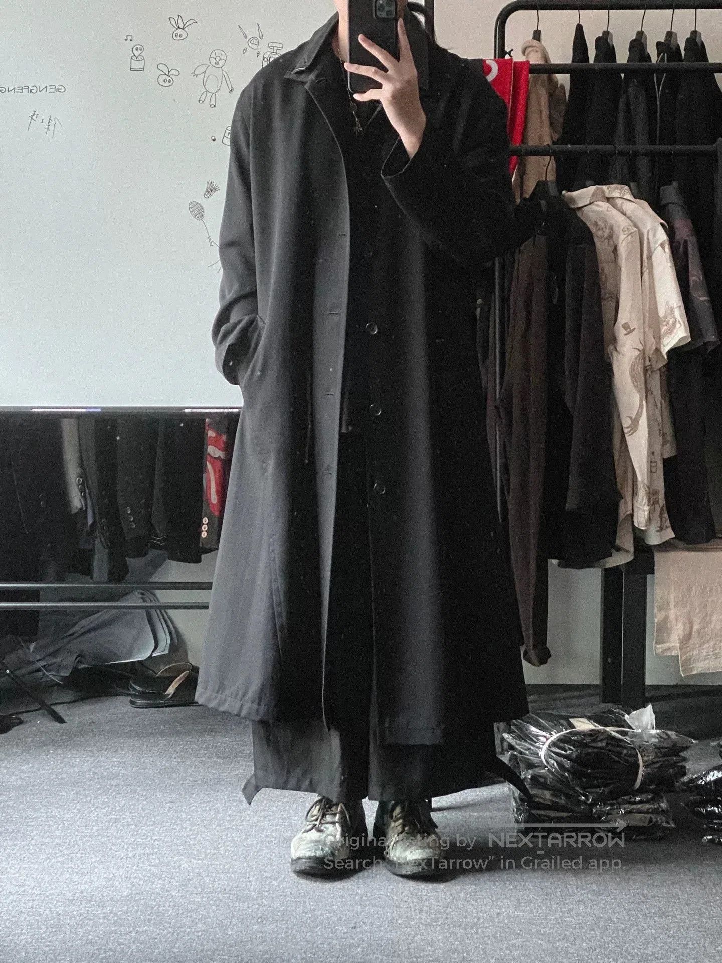 Yohji Yamamoto Yohji Yamamoto Black Long Coat. Size US M / EU 48-50 / 2 - 8 Thumbnail