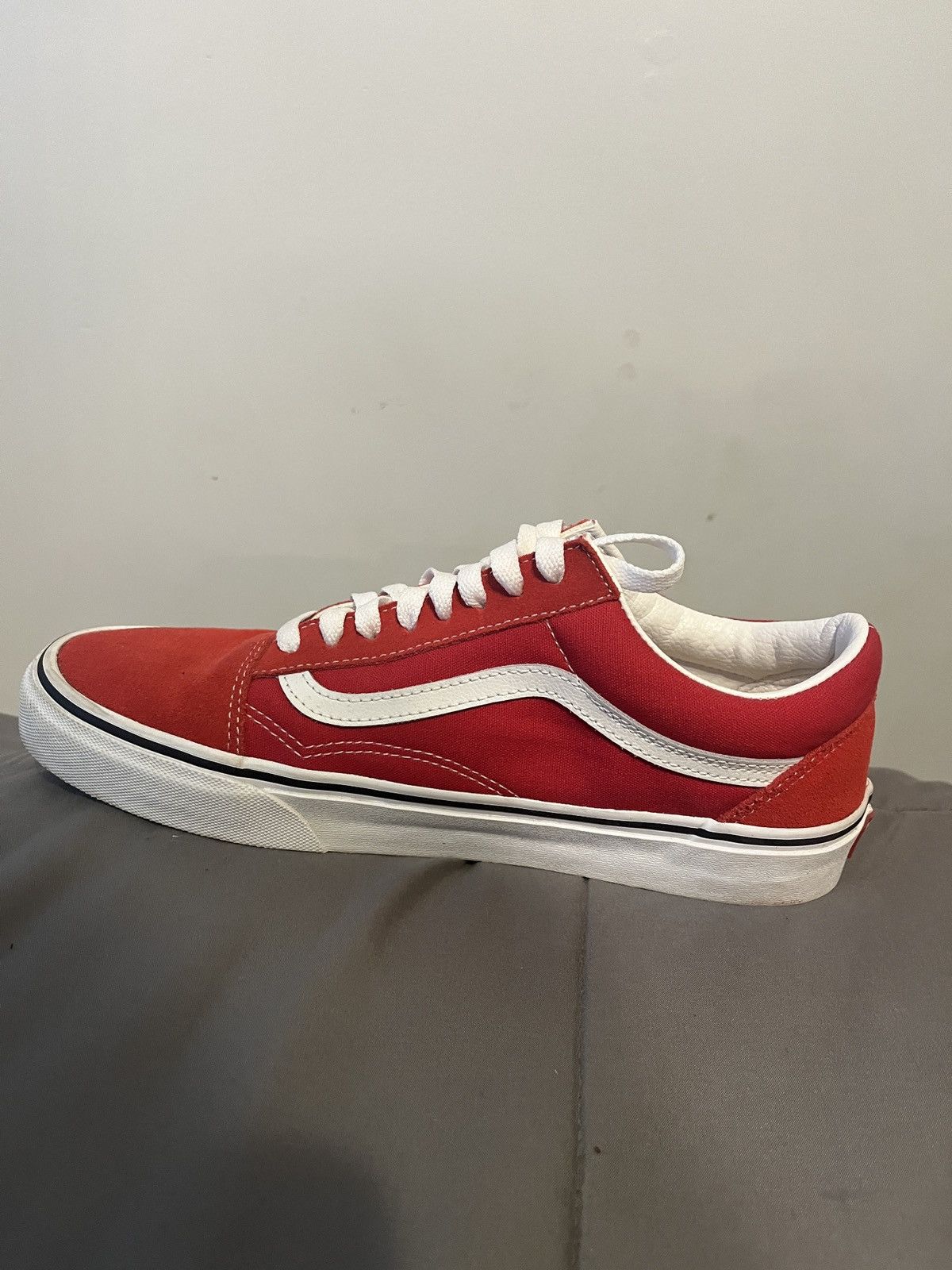 Vans Red Old Skool Vans Size US 9.5 / EU 42-43 - 5 Thumbnail
