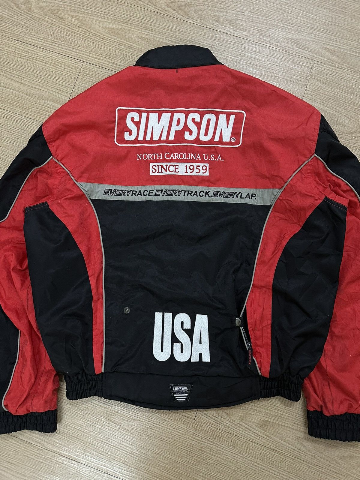 Sports Specialties × Vintage Vintage Team Simpson Racing Motorsport Jacket Bikers Riders Size US XL / EU 56 / 4 - 17 Thumbnail