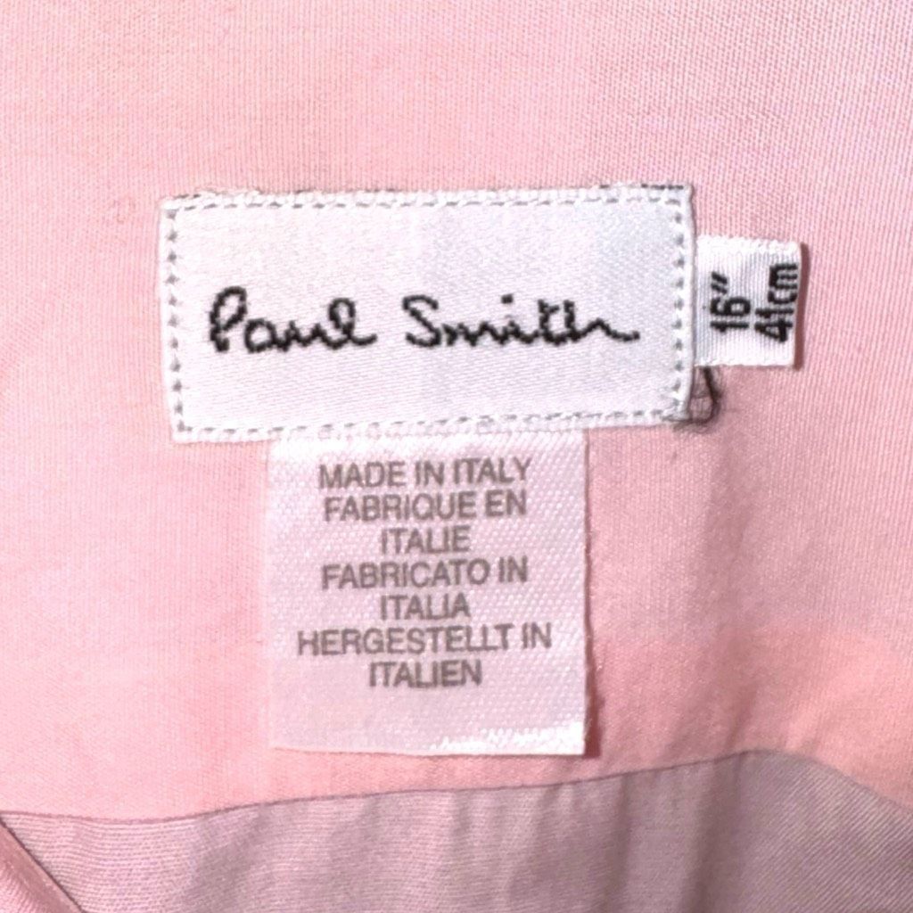 Paul Smith Pink Paul Smith Spread Collar French Cuff Dress Shirt M 16 Size US M / EU 48-50 / 2 - 2 Thumbnail