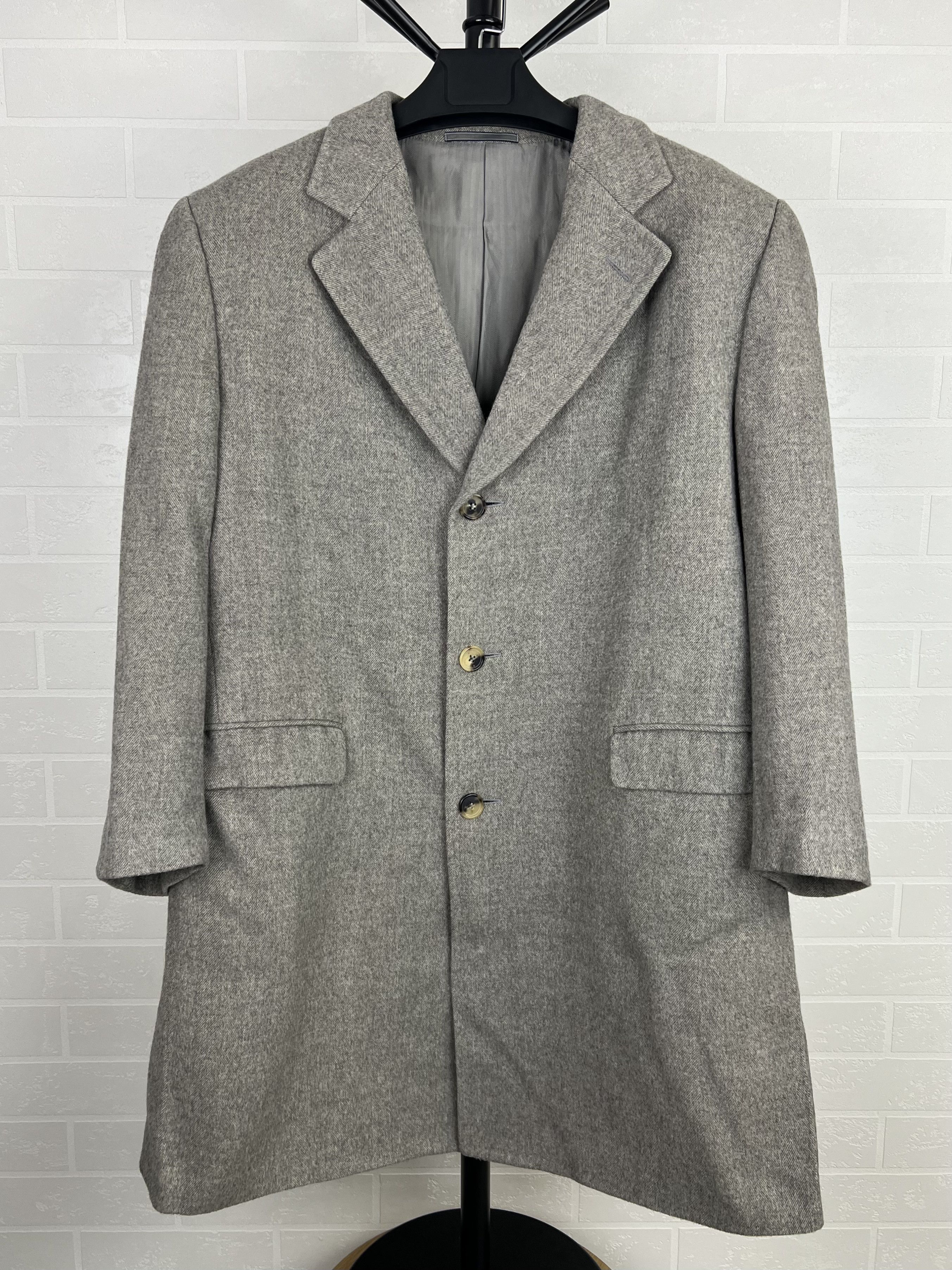 Christian Dior Monsieur CHRISTIAN DIOR Coat Jacket Wool Cashmere Vintage Gray Men's Size US XL / EU 56 / 4 - 1 Thumbnail