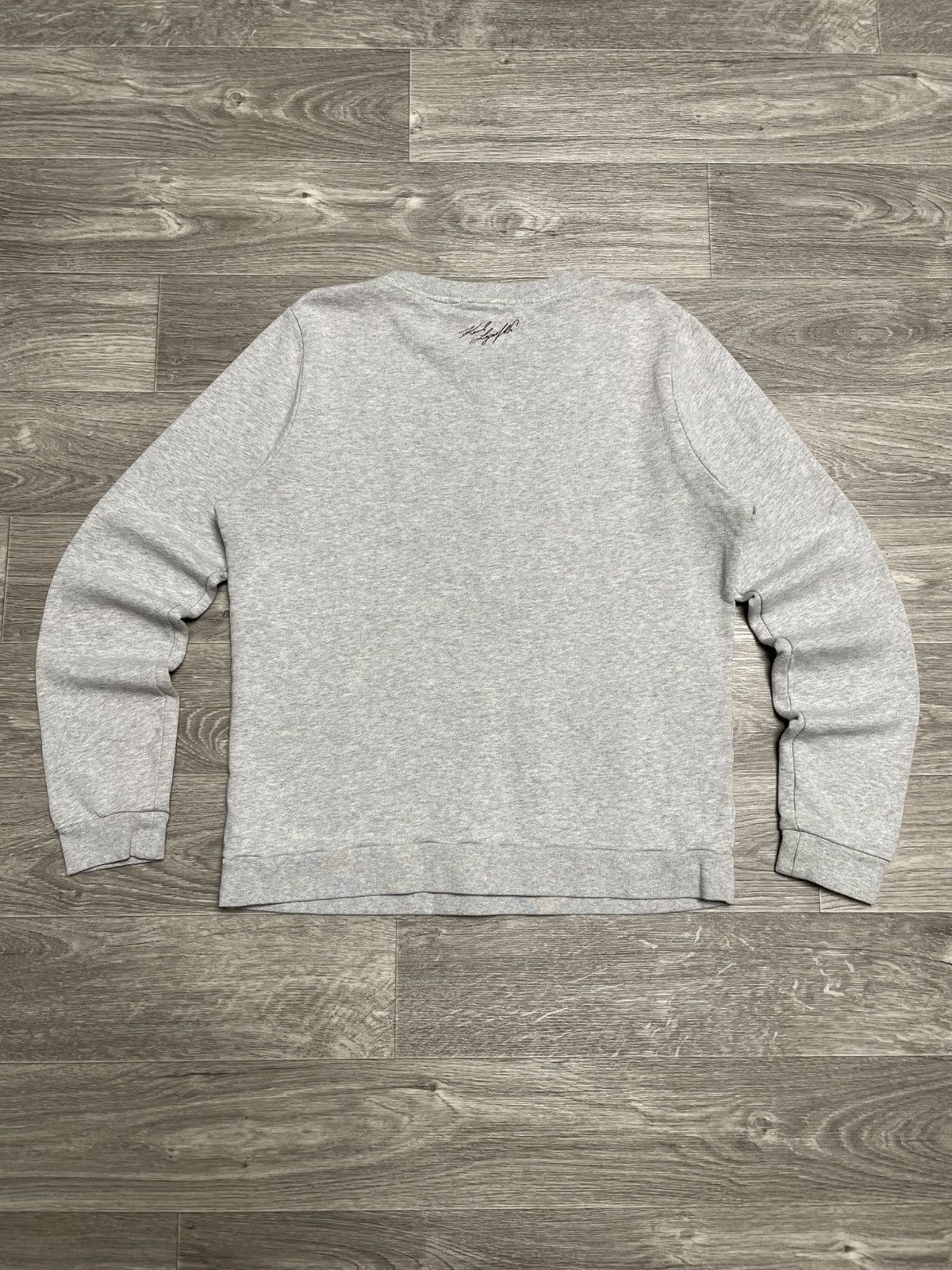 Karl Lagerfeld Karl Lagerfeld Velour Cat Logo Gray Sweatshirt Size L / US 10 / IT 46 - 11 Thumbnail