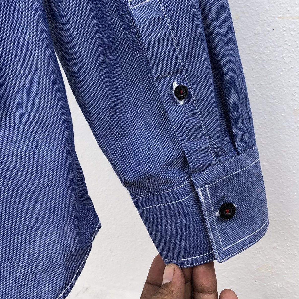 Burberry Burberry Black Label Chambray Long Sleeve Shirt Size US M / EU 48-50 / 2 - 6 Thumbnail
