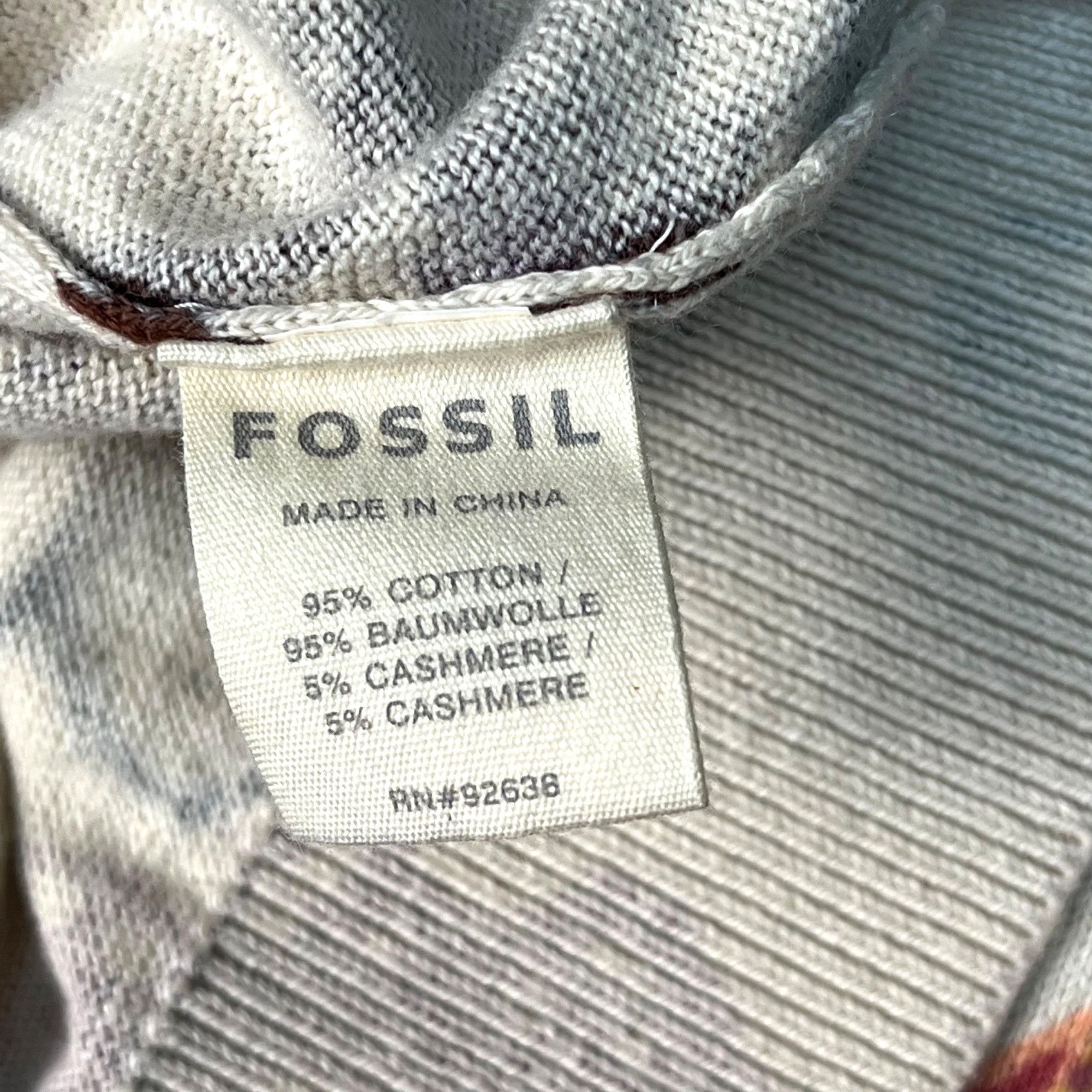 Fossil Fossil Women's Floral Cardigan Sweater Lightweight Crew-Neck Size L / US 10 / IT 46 - 7 Thumbnail