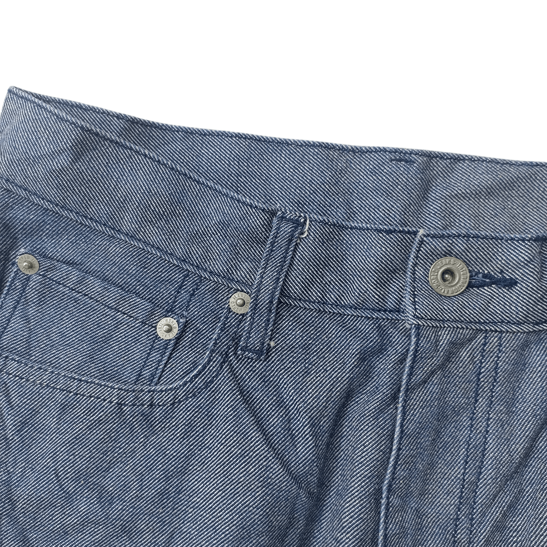 Japanese Brand × Uniqlo Vintage 90s Uniqlo Wide Fit Denim Pants Size US 31 - 5 Thumbnail