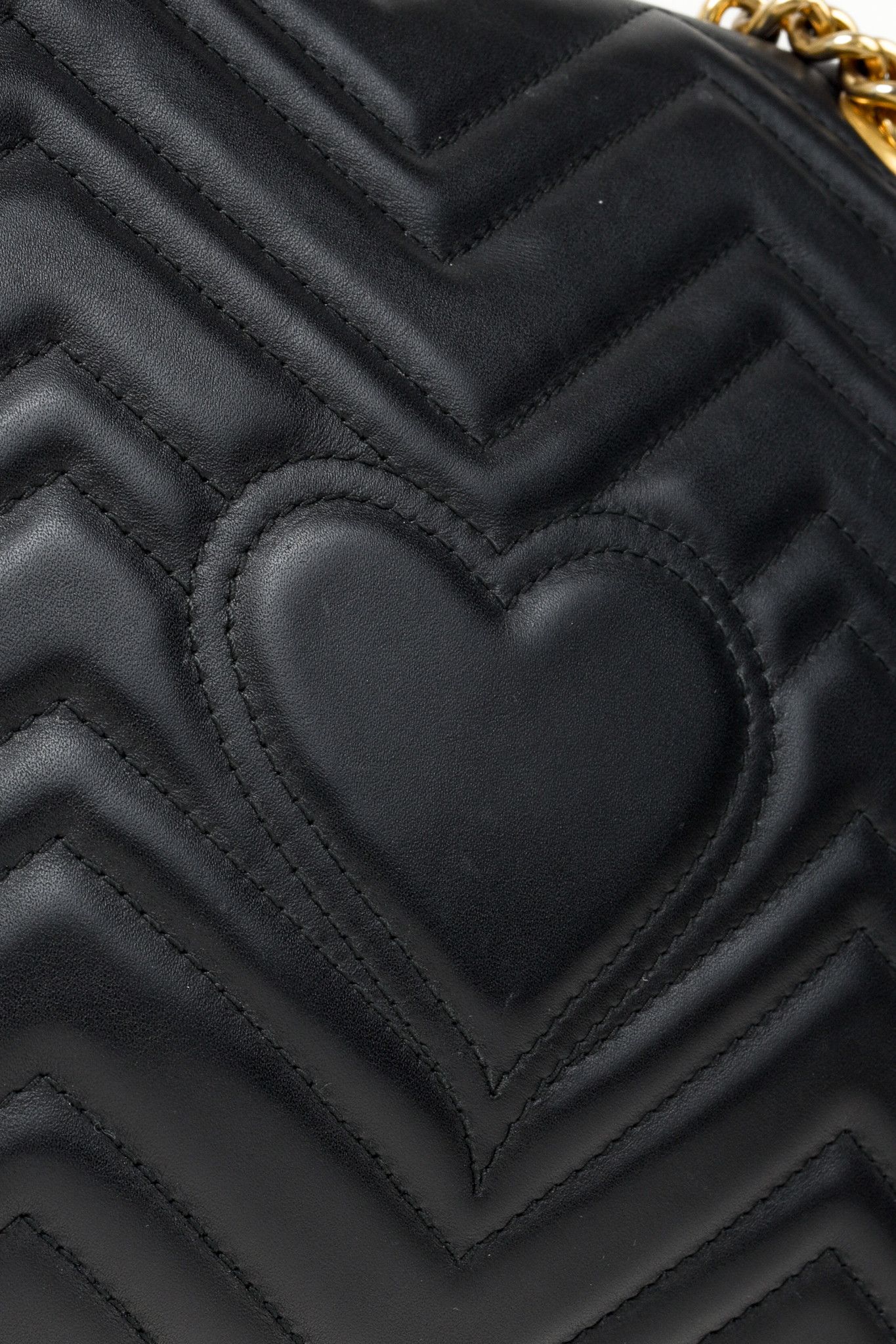 Gucci Gucci Marmont Medium Black Quilted Leather Flap Bag Size ONE SIZE - 10 Thumbnail