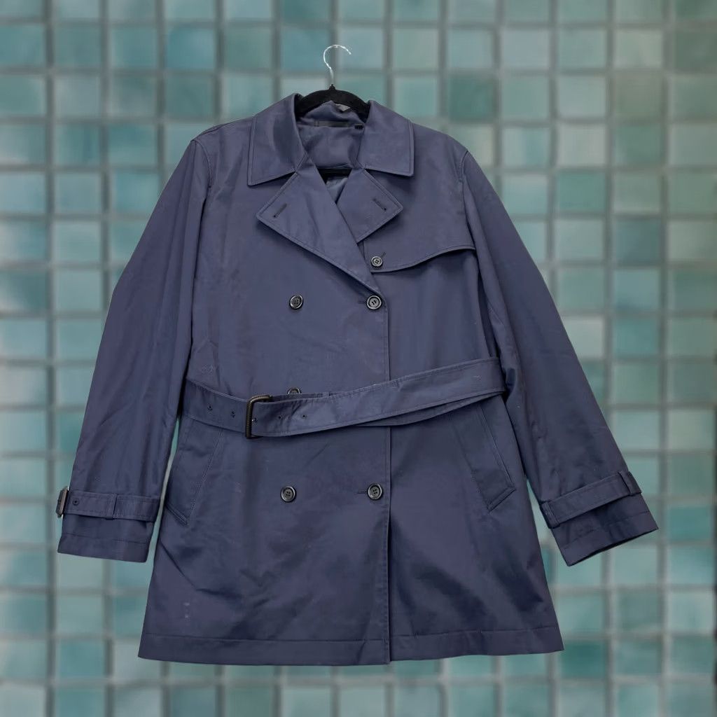 Uniqlo VINTAGE Uniqlo Jacket Womens Extra Large Blue Trench Coat Double Breasted Belted Waist Size XL / US 12-14 / IT 48-50 - 1 Thumbnail