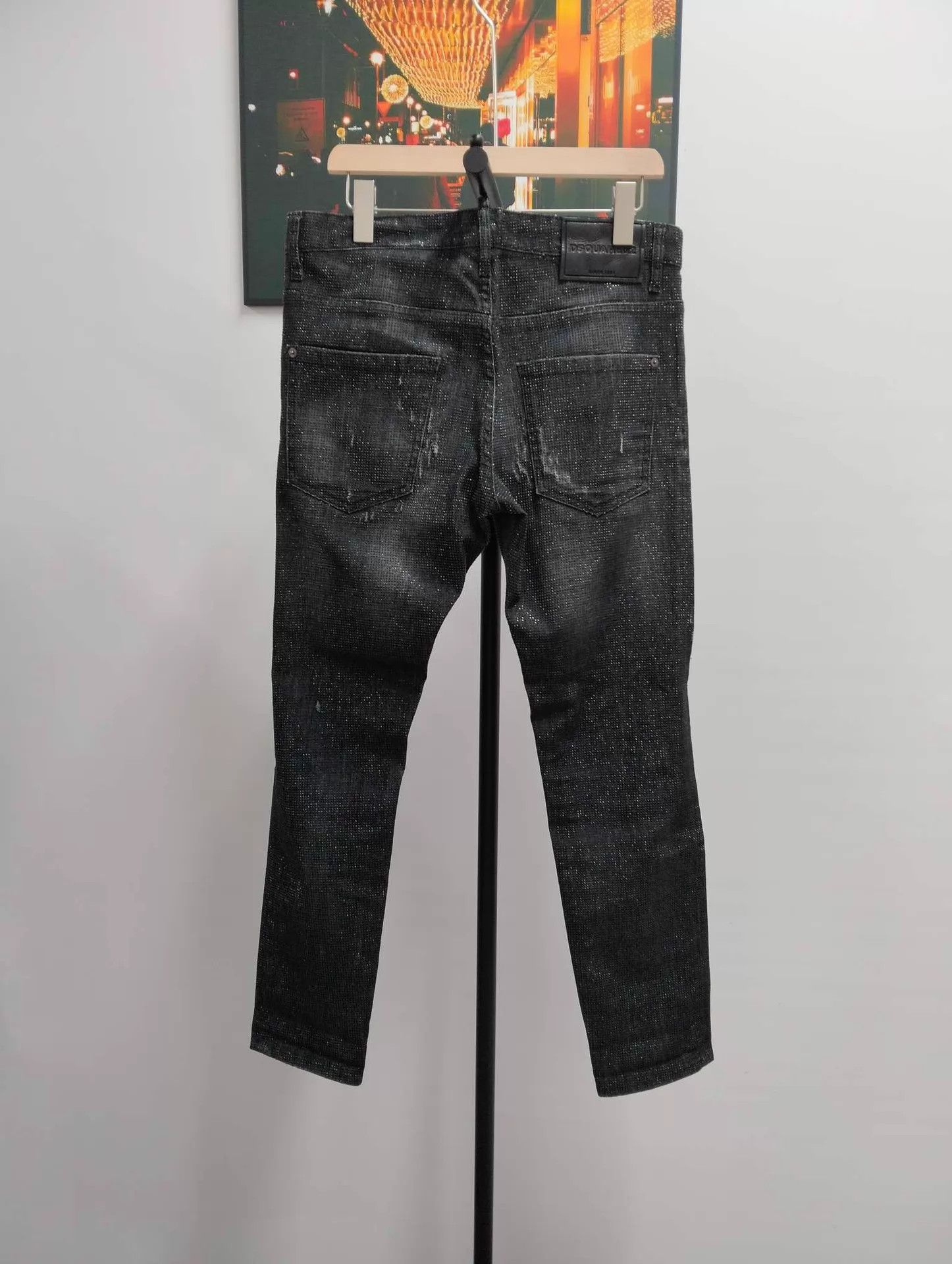 Dsquared2 D2 heavily beaded black jeans 48 Size US 32 / EU 48 - 3 Thumbnail