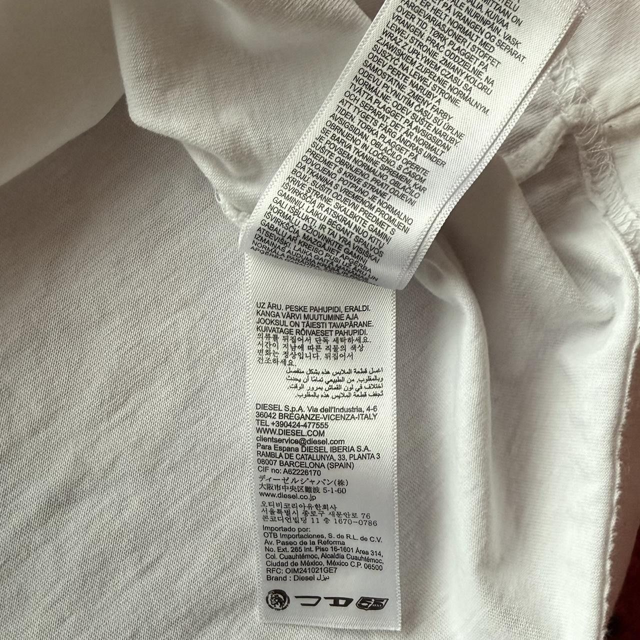 Diesel Diesel White T Shirt w/ Off White Logo Design Size US M / EU 48-50 / 2 - 8 Thumbnail