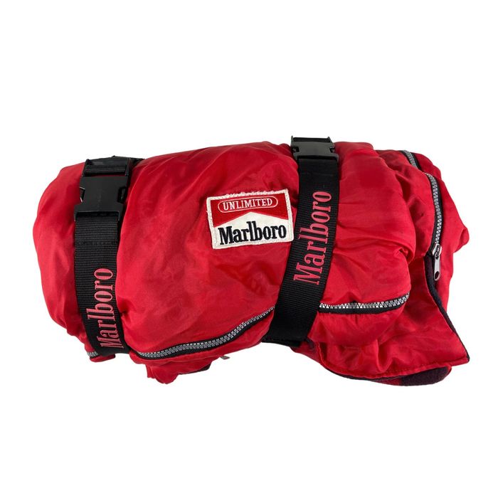 Marlboro Vintage Marlboro Sleeping Bag Red 90s Buffalo Plaid Retro