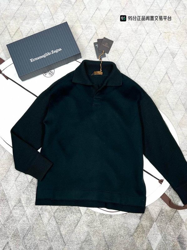 Ermenegildo Zegna Zegna Men's Wool Knit Outerwear Coat Size US L / EU 52-54 / 3 - 1 Thumbnail