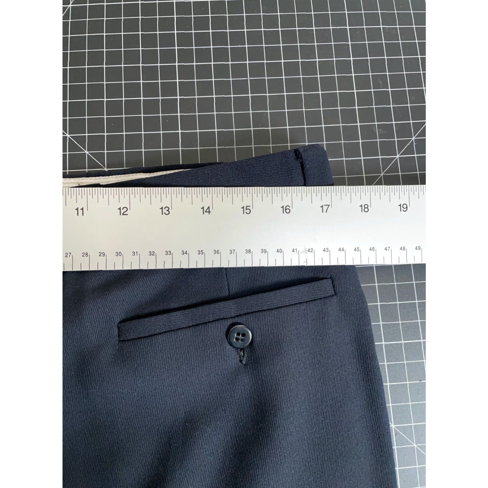 Zanella VINTAGE Zanella Men's Dress Pants Wool Nylon Pleated Straight Cuffed 34x28 Dark Blue Italy Size US 34 / EU 50 - 5 Thumbnail