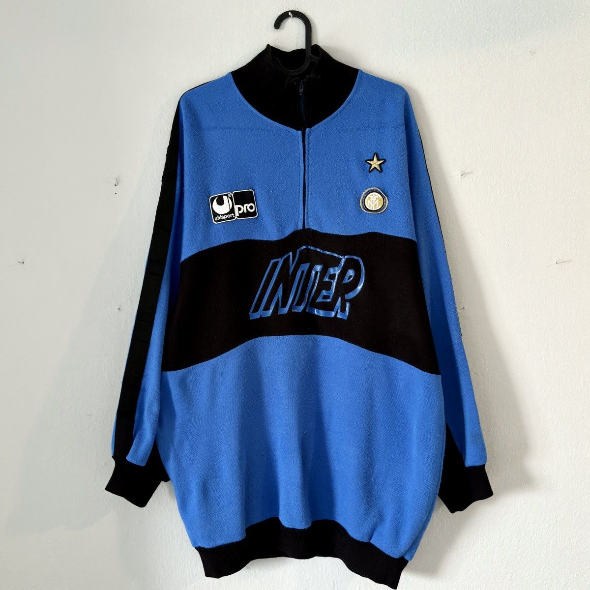Vintage 🔥 RARE 1989 1990 Inter Milan Uhlsport Vintage Training Top Size US L / EU 52-54 / 3 - 3 Thumbnail