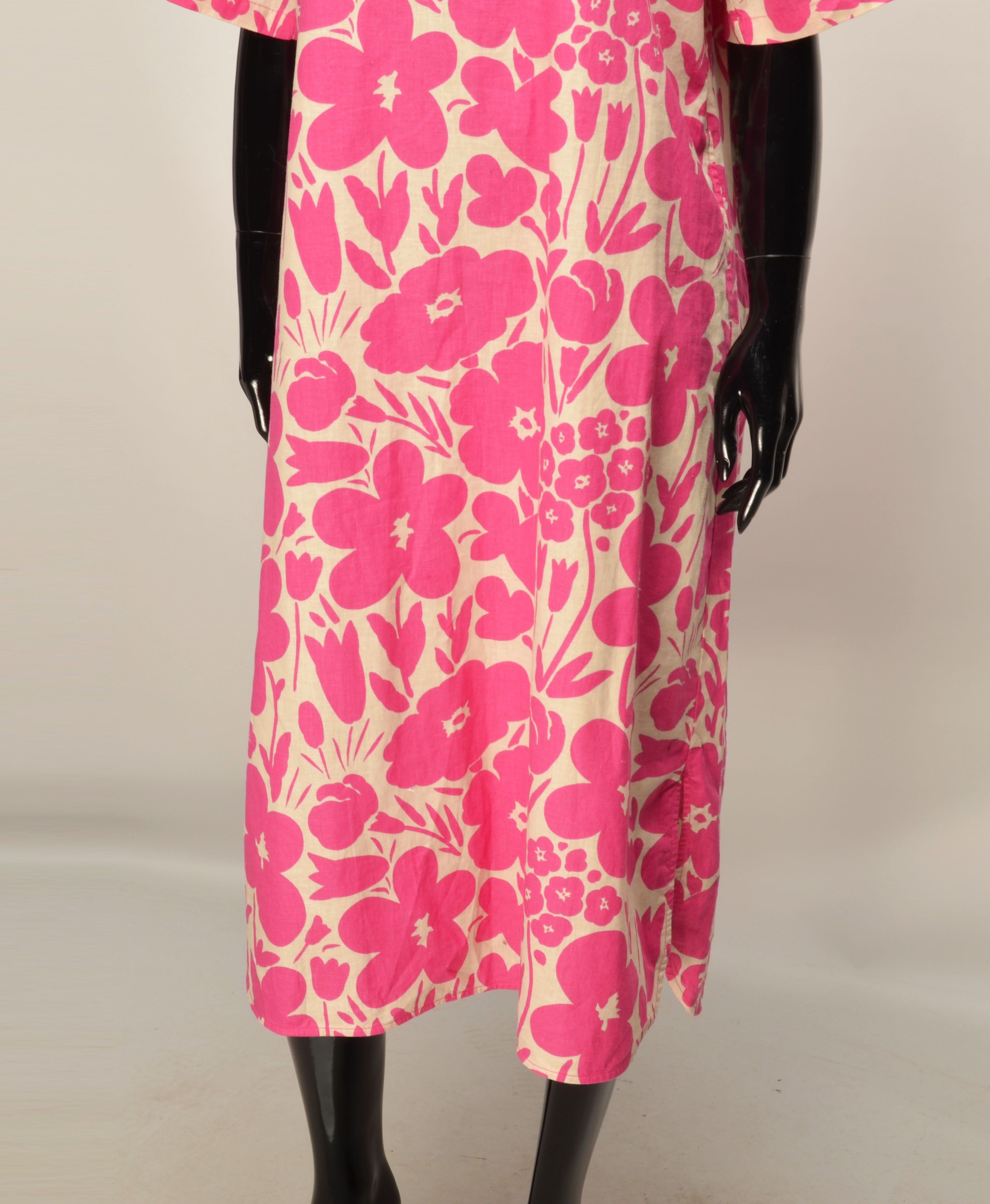 Marimekko Marimekko X Uniqlo Floral Pink Kaftan Dress Size S / US 4 / IT 40 - 3 Thumbnail