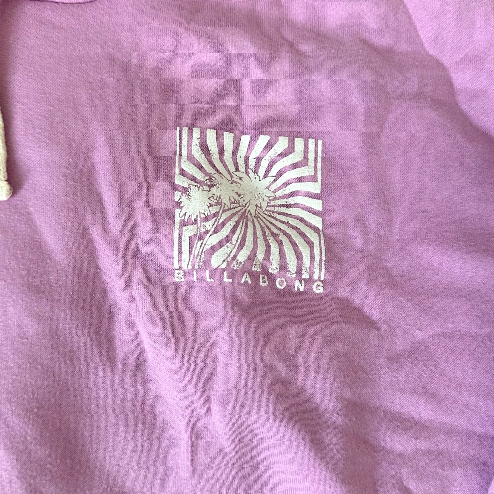 Billabong VINTAGE Billabong Hoodie Womens Large Pink Pullover Fleece Pocket Sweatshirt Size L / US 10 / IT 46 - 3 Thumbnail