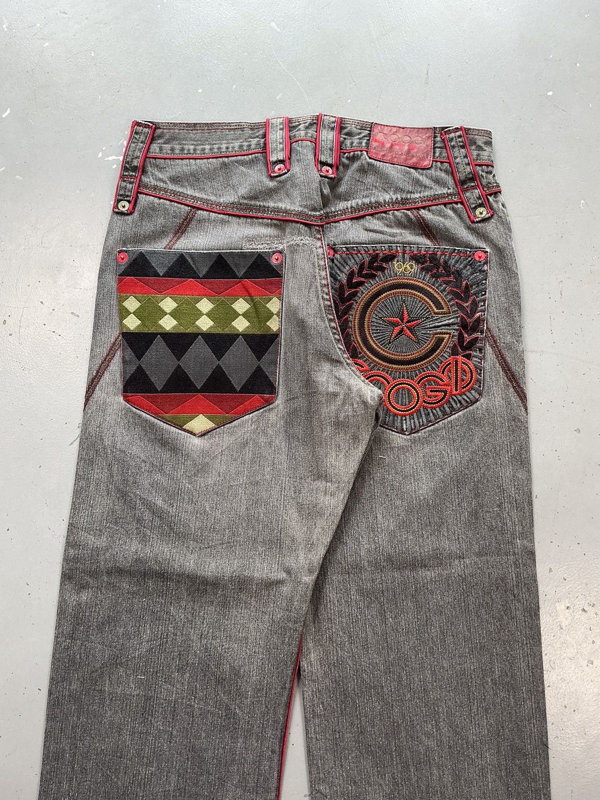 Coogi × Vintage Vintage faded Coogi crazy patterns embroidered denim pant Size US 34 / EU 50 - 11 Thumbnail