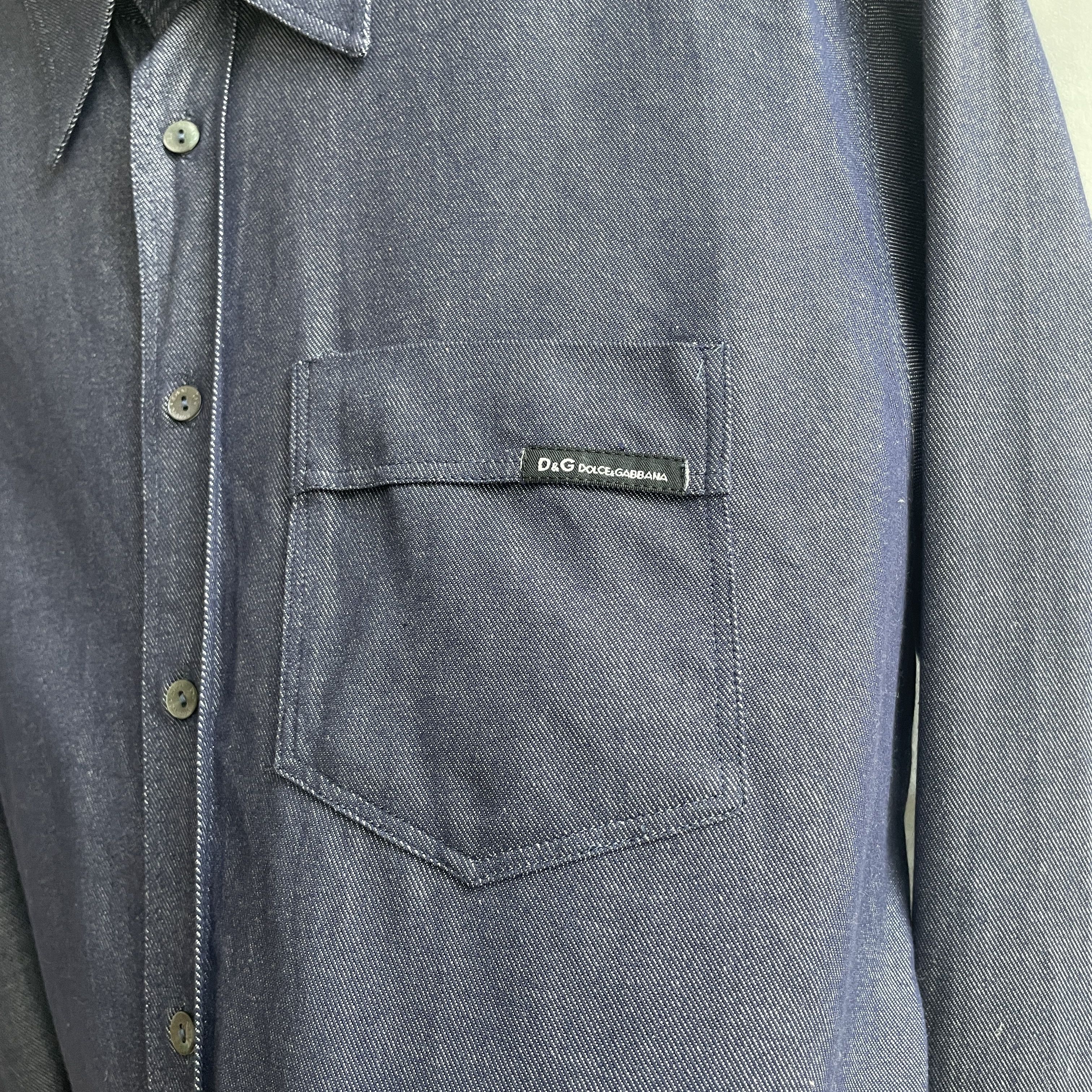 Dolce & Gabbana Dolce & Gabbana Vintage Chambray Shirt Size L Size US L / EU 52-54 / 3 - 6 Thumbnail