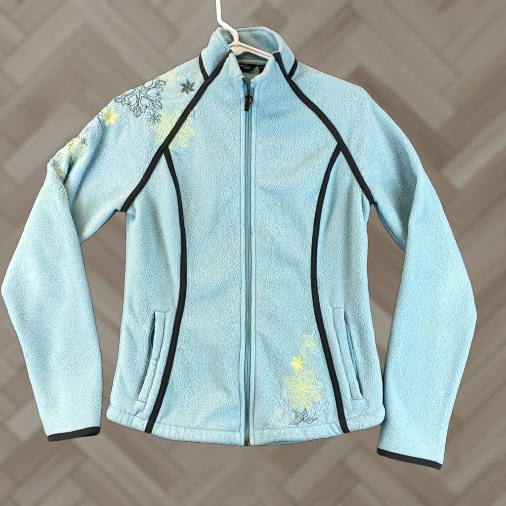 Eddie Bauer VINTAGE Eddie Bauer Fleece Teal Green Full Zip Jacket S Small Womens 54-7 Size S / US 4 / IT 40 - 1 Thumbnail