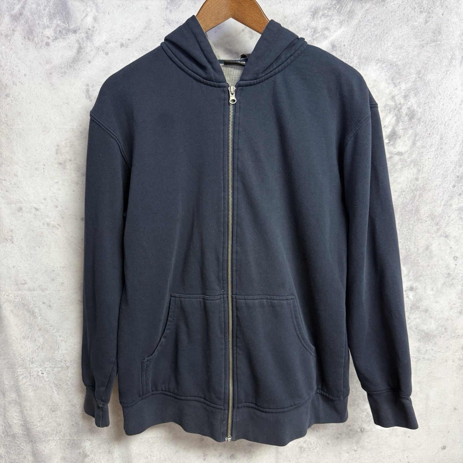Joe Boxer Vintage Joe Boxer Thermal Lined Hoodie Sweatshirt Navy Blue Size US S / EU 44-46 / 1 - 1 Thumbnail